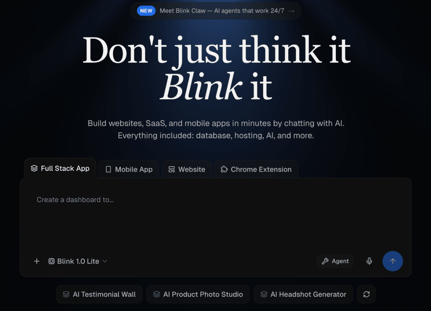 From Prompt to App in Minutes.